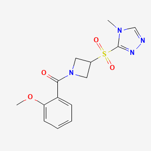 (2-methoxyphenyl)(3-((4-methyl-4H-1,2,4-triazol-3-yl)sulfonyl)azetidin-1-yl)methanone