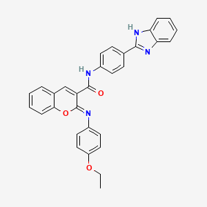 (2Z)-N-[4-(1H-benzimidazol-2-yl)phenyl]-2-[(4-ethoxyphenyl)imino]-2H-chromene-3-carboxamide