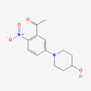 1-[5-(4-Hydroxypiperidino)-2-nitrophenyl]-1-ethanone
