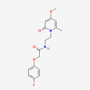 molecular formula C17H19FN2O4 B2601587 2-(4-fluorophenoxy)-N-(2-(4-methoxy-6-methyl-2-oxopyridin-1(2H)-yl)ethyl)acetamide CAS No. 2034338-38-8