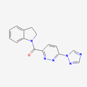 (6-(1H-1,2,4-triazol-1-yl)pyridazin-3-yl)(indolin-1-yl)methanone