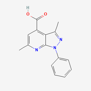 3,6-dimethyl-1-phenyl-1H-pyrazolo[3,4-b]pyridine-4-carboxylic acid