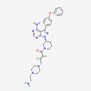molecular formula C32H39N9O2 B2601594 依鲁替尼-MPEA CAS No. 1710768-30-1