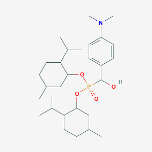 molecular formula C29H50NO4P B2601595 Bis(2-isopropyl-5-methylcyclohexyl) ((4-(dimethylamino)phenyl)(hydroxy)methyl)phosphonate CAS No. 1212123-62-0