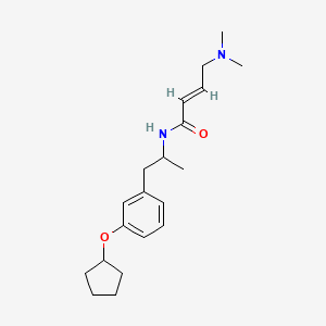 (E)-N-[1-(3-Cyclopentyloxyphenyl)propan-2-yl]-4-(dimethylamino)but-2-enamide