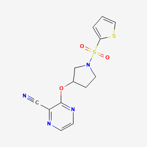 3-((1-(Thiophen-2-ylsulfonyl)pyrrolidin-3-yl)oxy)pyrazine-2-carbonitrile