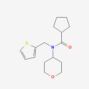 N-(tetrahydro-2H-pyran-4-yl)-N-(thiophen-2-ylmethyl)cyclopentanecarboxamide