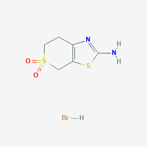 2-Amino-4H,6H,7H-5lambda6-thiopyrano[4,3-d][1,3]thiazole-5,5-dione hydrobromide