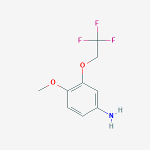 molecular formula C9H10F3NO2 B2601619 4-Methoxy-3-(2,2,2-trifluoroethoxy)aniline CAS No. 953744-38-2