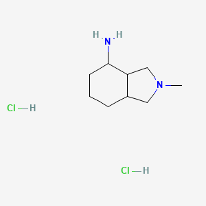 molecular formula C9H20Cl2N2 B2601620 2-Methyloctahydro-1H-isoindol-4-amine dihydrochloride CAS No. 2172595-02-5