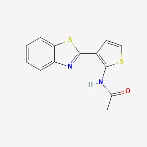molecular formula C13H10N2OS2 B2601624 N-(3-(benzo[d]thiazol-2-yl)thiophen-2-yl)acetamide CAS No. 923464-71-5