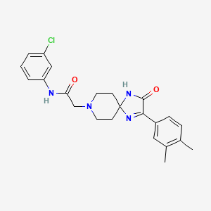 N-(3-chlorophenyl)-2-(2-(3,4-dimethylphenyl)-3-oxo-1,4,8-triazaspiro[4.5]dec-1-en-8-yl)acetamide