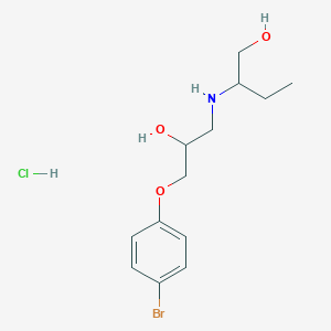 molecular formula C13H21BrClNO3 B2601628 2-((3-(4-Bromophenoxy)-2-hydroxypropyl)amino)butan-1-ol hydrochloride CAS No. 1215330-48-5