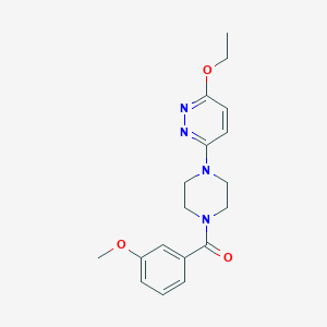 molecular formula C18H22N4O3 B2601631 (4-(6-Ethoxypyridazin-3-yl)piperazin-1-yl)(3-methoxyphenyl)methanone CAS No. 953153-75-8