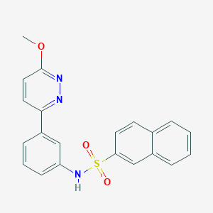 N-[3-(6-methoxypyridazin-3-yl)phenyl]naphthalene-2-sulfonamide