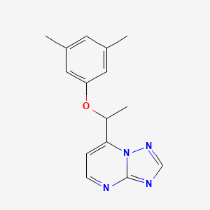 molecular formula C15H16N4O B2601642 7-(1-(3,5-Dimethylphenoxy)ethyl)[1,2,4]triazolo[1,5-a]pyrimidine CAS No. 306979-70-4