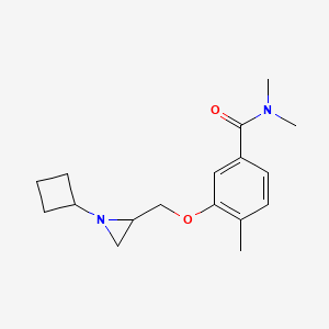 molecular formula C17H24N2O2 B2601650 3-[(1-Cyclobutylaziridin-2-yl)methoxy]-N,N,4-trimethylbenzamide CAS No. 2411299-08-4