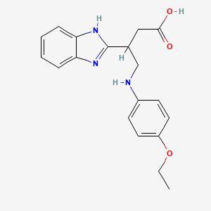 molecular formula C19H21N3O3 B2601654 3-(1H-benzo[d]imidazol-2-yl)-4-((4-ethoxyphenyl)amino)butanoic acid CAS No. 1021262-16-7