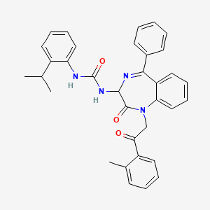 3-{1-[2-(2-methylphenyl)-2-oxoethyl]-2-oxo-5-phenyl-2,3-dihydro-1H-1,4-benzodiazepin-3-yl}-1-[2-(propan-2-yl)phenyl]urea