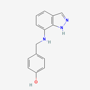 molecular formula C14H13N3O B2601658 4-{[(2H-indazol-7-yl)amino]methyl}phenol CAS No. 1158058-16-2