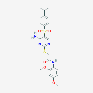 2-((4-amino-5-((4-isopropylphenyl)sulfonyl)pyrimidin-2-yl)thio)-N-(2,4-dimethoxyphenyl)acetamide