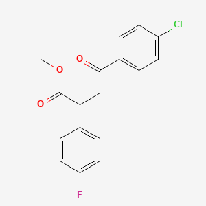 molecular formula C17H14ClFO3 B2601667 Methyl 4-(4-chlorophenyl)-2-(4-fluorophenyl)-4-oxobutanoate CAS No. 344280-75-7