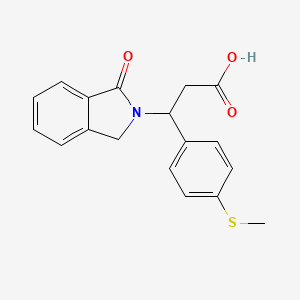 molecular formula C18H17NO3S B2601674 3-(4-methylsulfanylphenyl)-3-(3-oxo-1H-isoindol-2-yl)propanoic Acid CAS No. 439121-08-1
