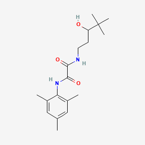 molecular formula C18H28N2O3 B2601677 N1-(3-hydroxy-4,4-dimethylpentyl)-N2-mesityloxalamide CAS No. 1396886-20-6