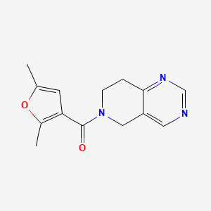 molecular formula C14H15N3O2 B2601683 (7,8-dihydropyrido[4,3-d]pyrimidin-6(5H)-yl)(2,5-dimethylfuran-3-yl)methanone CAS No. 1797183-56-2