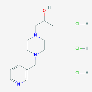 molecular formula C13H24Cl3N3O B2601701 1-(4-(Pyridin-3-ylmethyl)piperazin-1-yl)propan-2-ol trihydrochloride CAS No. 1396883-81-0