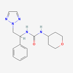 1-(1-phenyl-2-(2H-1,2,3-triazol-2-yl)ethyl)-3-(tetrahydro-2H-pyran-4-yl)urea