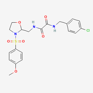 N1-(4-chlorobenzyl)-N2-((3-((4-methoxyphenyl)sulfonyl)oxazolidin-2-yl)methyl)oxalamide