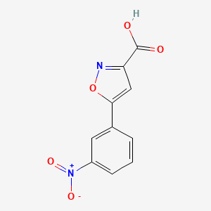 molecular formula C10H6N2O5 B2601734 5-(3-Nitrophenyl)isoxazole-3-carboxylic acid CAS No. 199601-80-4; 50593-68-5