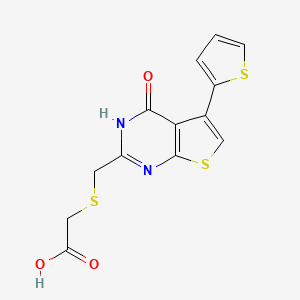 2-({[4-oxo-5-(thiophen-2-yl)-3H,4H-thieno[2,3-d]pyrimidin-2-yl]methyl}sulfanyl)acetic acid