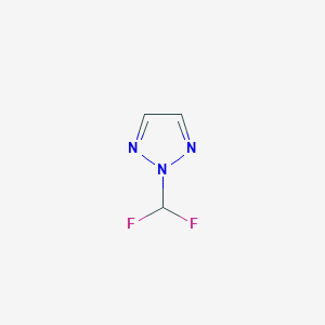 molecular formula C3H3F2N3 B2601747 2-(Difluoromethyl)triazole CAS No. 2137545-73-2