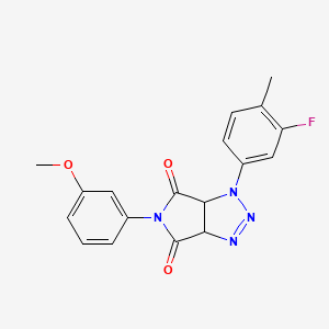 1-(3-fluoro-4-methylphenyl)-5-(3-methoxyphenyl)-1,6a-dihydropyrrolo[3,4-d][1,2,3]triazole-4,6(3aH,5H)-dione