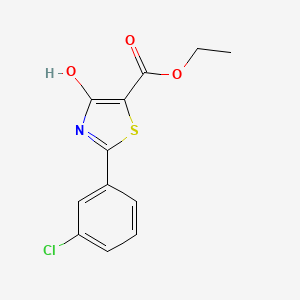 molecular formula C12H10ClNO3S B2601754 Ethyl 2-(3-chlorophenyl)-4-hydroxy-1,3-thiazole-5-carboxylate CAS No. 144060-65-1