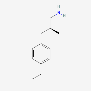 molecular formula C12H19N B2601756 (2S)-3-(4-Ethylphenyl)-2-methylpropan-1-amine CAS No. 2248184-08-7