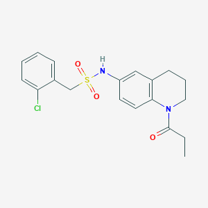 molecular formula C19H21ClN2O3S B2601762 1-(2-chlorophenyl)-N-(1-propionyl-1,2,3,4-tetrahydroquinolin-6-yl)methanesulfonamide CAS No. 946211-53-6