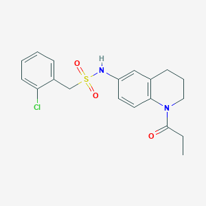 molecular formula C19H21ClN2O3S B2601762 1-(2-氯苯基)-N-(1-丙酰-1,2,3,4-四氢喹啉-6-基)甲磺酰胺 CAS No. 946211-53-6