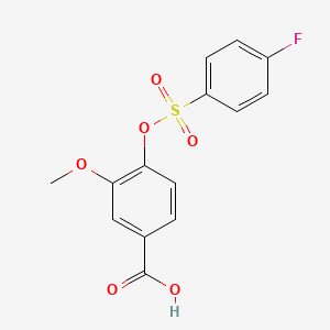 4-{[(4-Fluorophenyl)sulfonyl]oxy}-3-methoxybenzoic acid