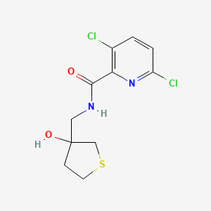 molecular formula C11H12Cl2N2O2S B2601769 3,6-二氯-N-[(3-羟基噻环-3-YL)甲基]吡啶-2-甲酰胺 CAS No. 1436151-03-9