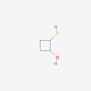 molecular formula C4H8OS B2601773 2-巯基环丁醇 CAS No. 1823627-46-8