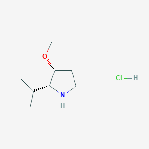 (2R,3R)-3-Methoxy-2-propan-2-ylpyrrolidine;hydrochloride