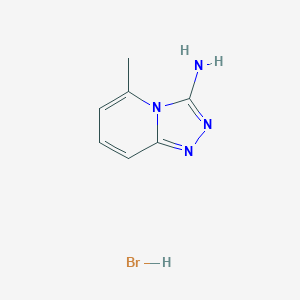 molecular formula C7H9BrN4 B2601787 5-Methyl-[1,2,4]triazolo[4,3-a]pyridin-3-amine;hydrobromide CAS No. 2460750-20-1