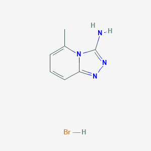 molecular formula C7H9BrN4 B2601787 5-甲基-[1,2,4]三唑并[4,3-a]吡啶-3-胺；氢溴酸盐 CAS No. 2460750-20-1