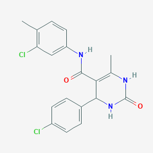 N-(3-chloro-4-methylphenyl)-4-(4-chlorophenyl)-6-methyl-2-oxo-1,2,3,4-tetrahydropyrimidine-5-carboxamide