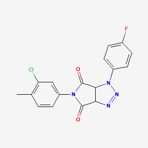 molecular formula C17H12ClFN4O2 B2601799 5-(3-chloro-4-methylphenyl)-1-(4-fluorophenyl)-1,6a-dihydropyrrolo[3,4-d][1,2,3]triazole-4,6(3aH,5H)-dione CAS No. 1173099-95-0
