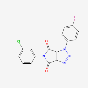 5-(3-chloro-4-methylphenyl)-1-(4-fluorophenyl)-1H,3aH,4H,5H,6H,6aH-pyrrolo[3,4-d][1,2,3]triazole-4,6-dione