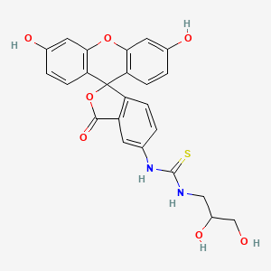 molecular formula C24H20N2O7S B2601802 1-(3',6'-Dihydroxy-3-oxospiro[2-benzofuran-1,9'-xanthene]-5-yl)-3-(2,3-dihydroxypropyl)thiourea CAS No. 2490665-67-1